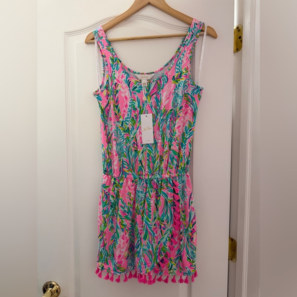 Lilly Pulitzer Jarrett Romper, XS in Unicorn of the Sea print, new with tags